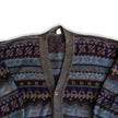 Vintage Men’s acrylic & wool blend funky knit cardigan (M)