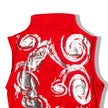 Hot funky patterned red turtlenech top