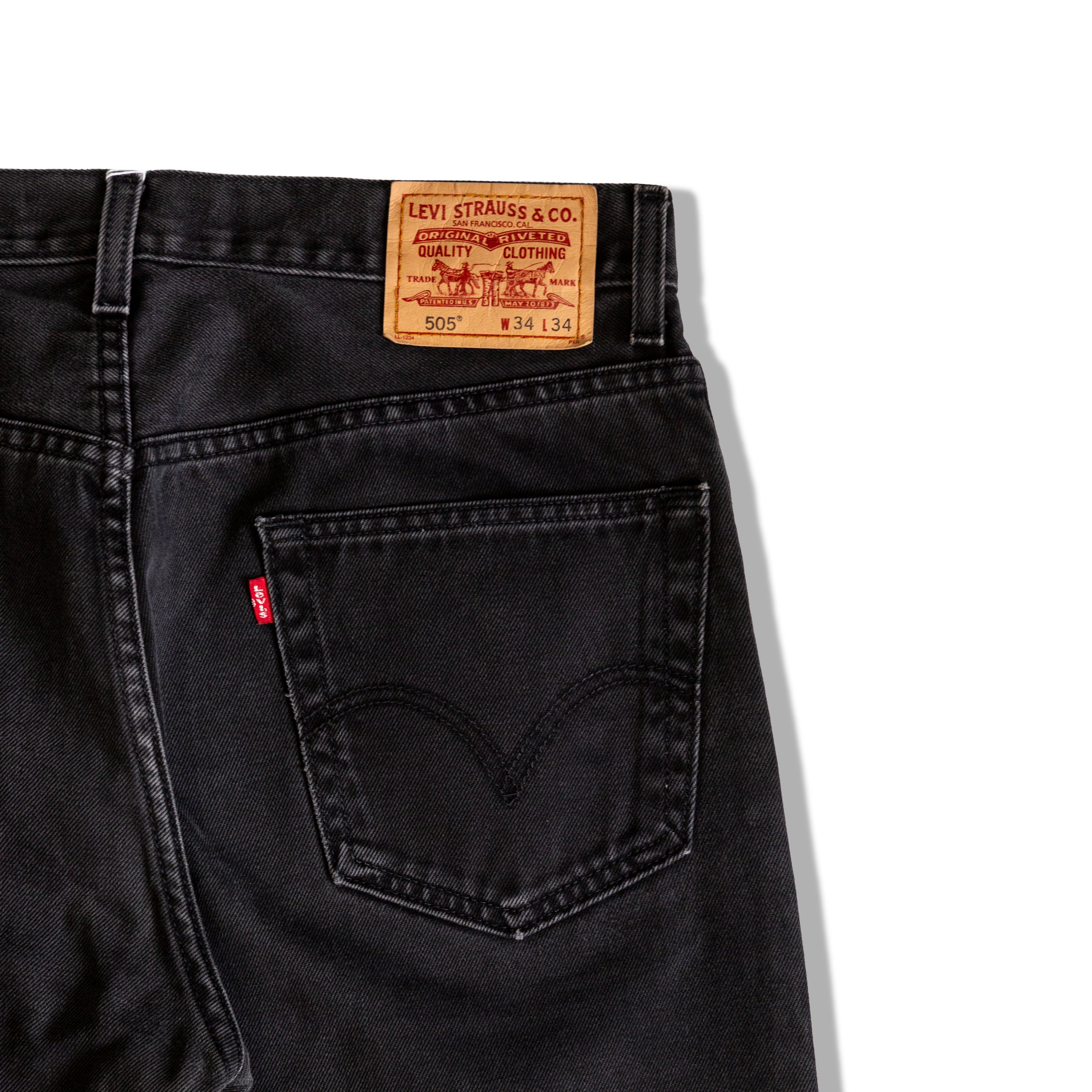 LEVIS DARK GREY 505 JEANS (W34)