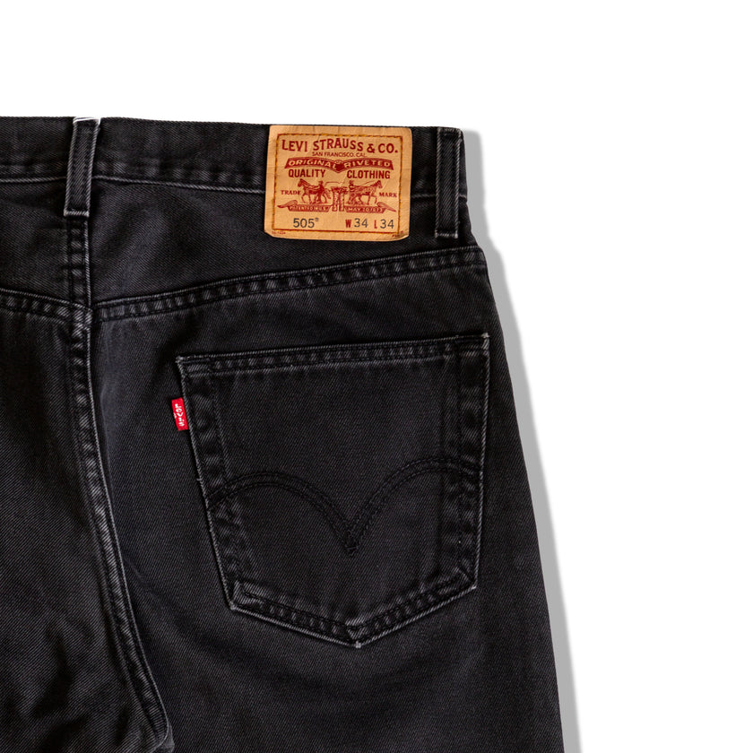 LEVIS DARK GREY 505 JEANS (W34)