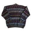 Vintage Men’s acrylic & wool blend funky knit cardigan (M)