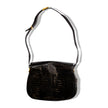 Vintage black patent leather shoulder bag