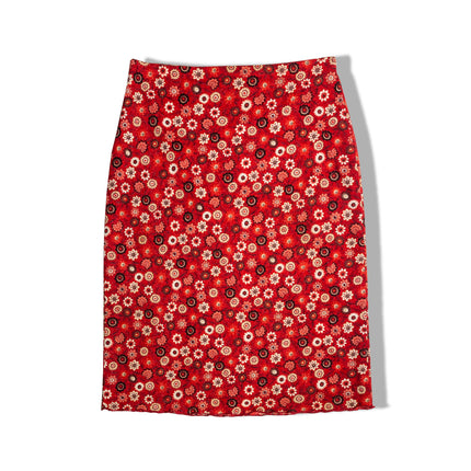 Super cute floral red skirt(M)