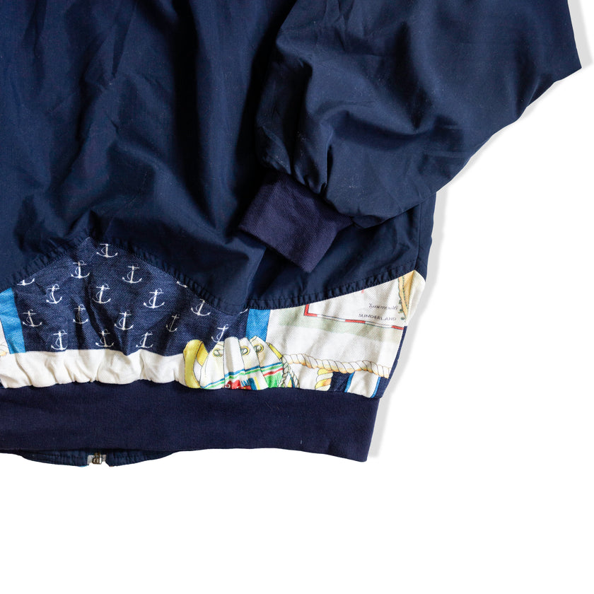 Vintage funky patterned windbreaker jacket  with shoulder pads (XL)