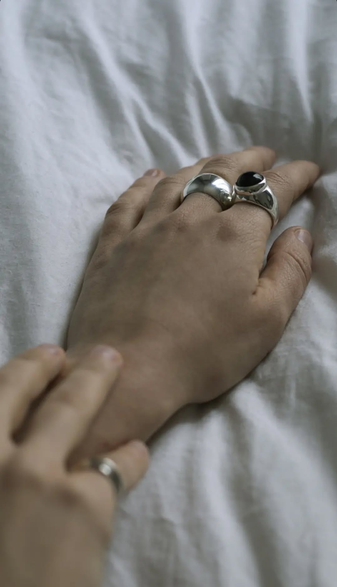 Kimilio Onyx silver 925 ring (open back)