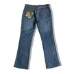 ROSA & ROSE low waisted Y2k jeans with embroidered and beaded detailing (S/M)