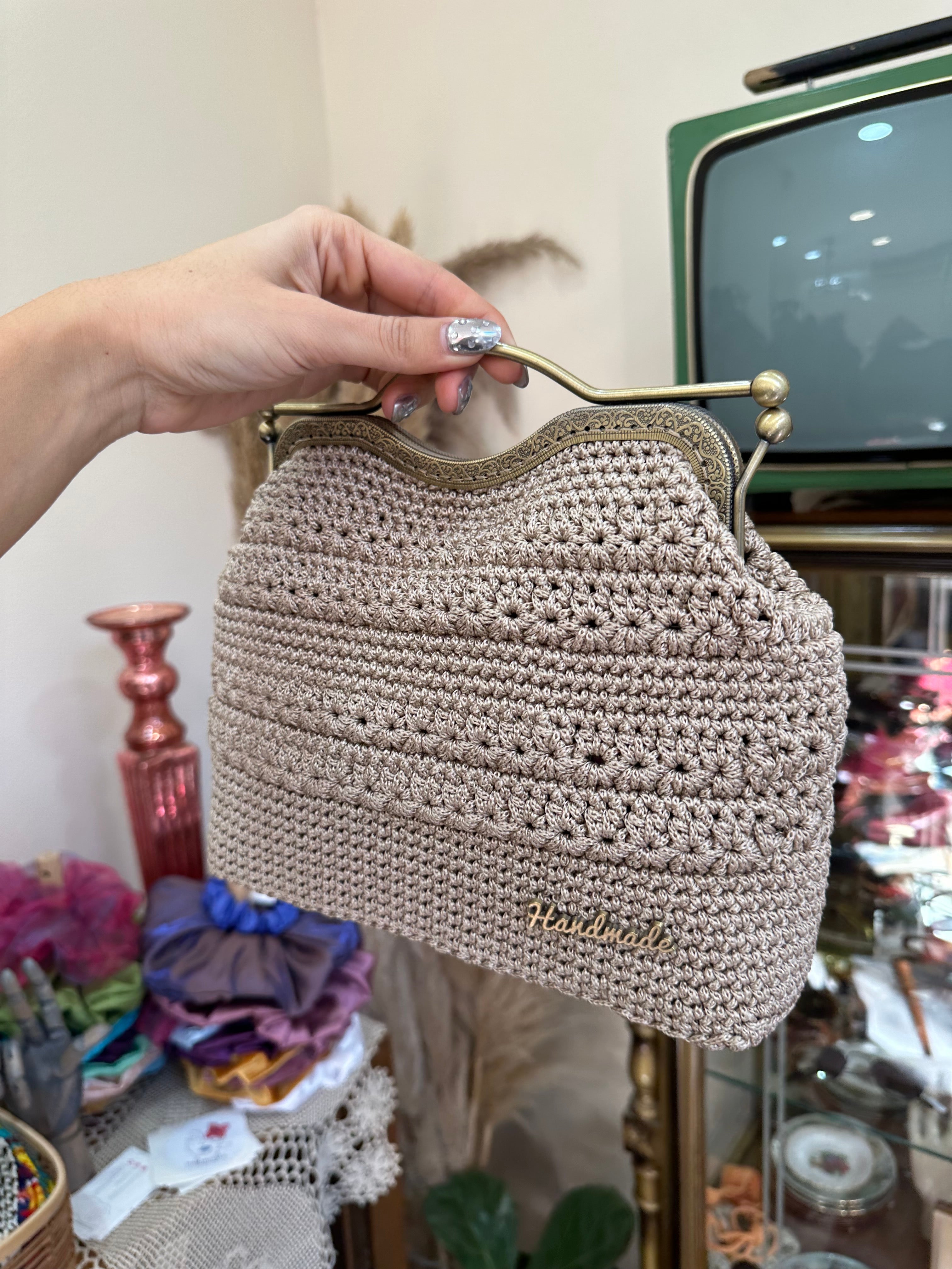 Handmade crochet handbag