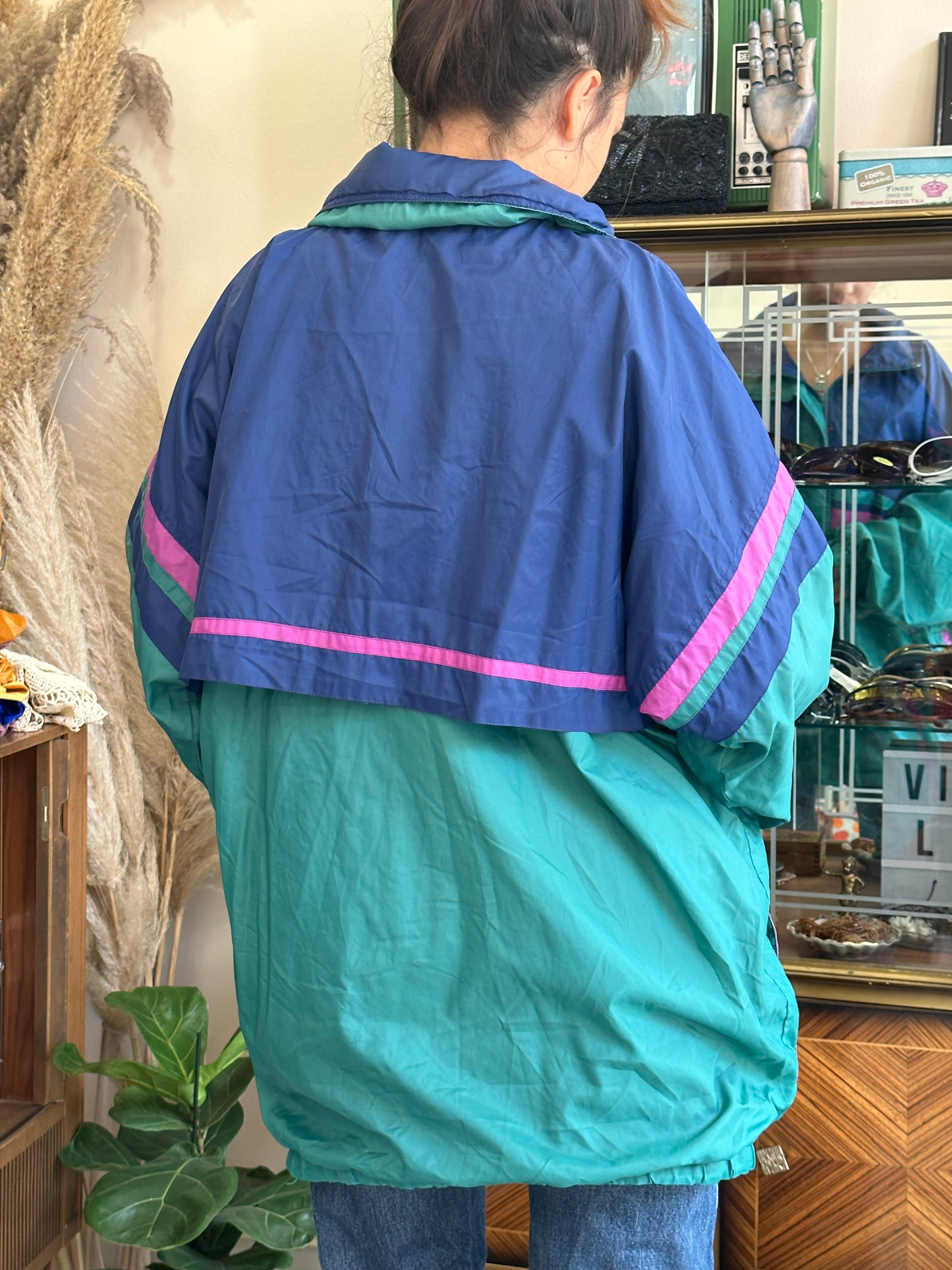 Vintage oversized funky patterned windbreaker