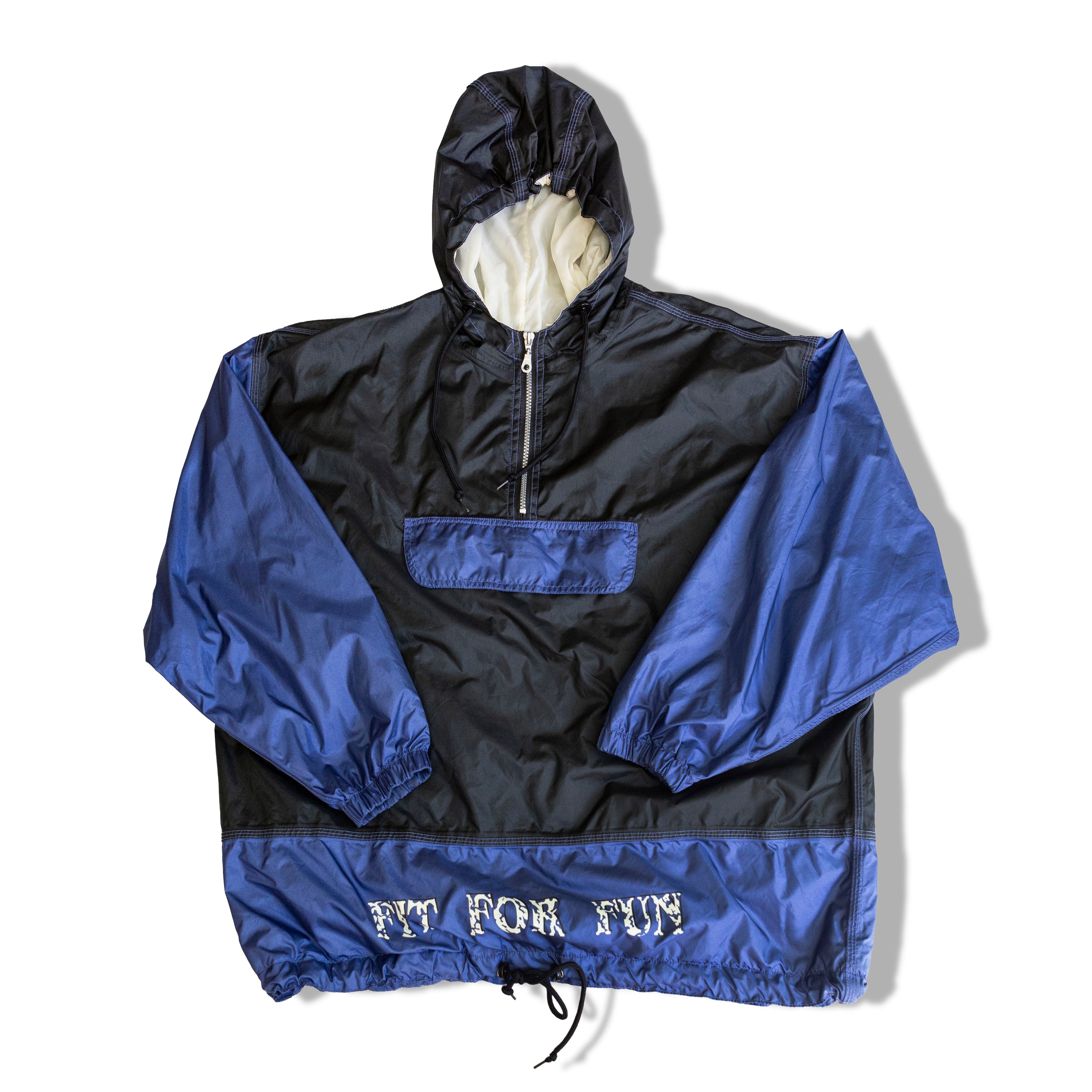 Vintage windbreaker hoodie (L)