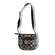 Coach Signature Crossbody Bag – Black & Gray Canvas with Adjustable Strap
