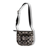 Coach Signature Crossbody Bag – Black & Gray Canvas with Adjustable Strap