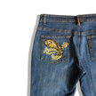 ROSA & ROSE low waisted Y2k jeans with embroidered and beaded detailing (S/M)