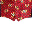 Vintage New Fast red teddy bear print waistcoat vest (L)