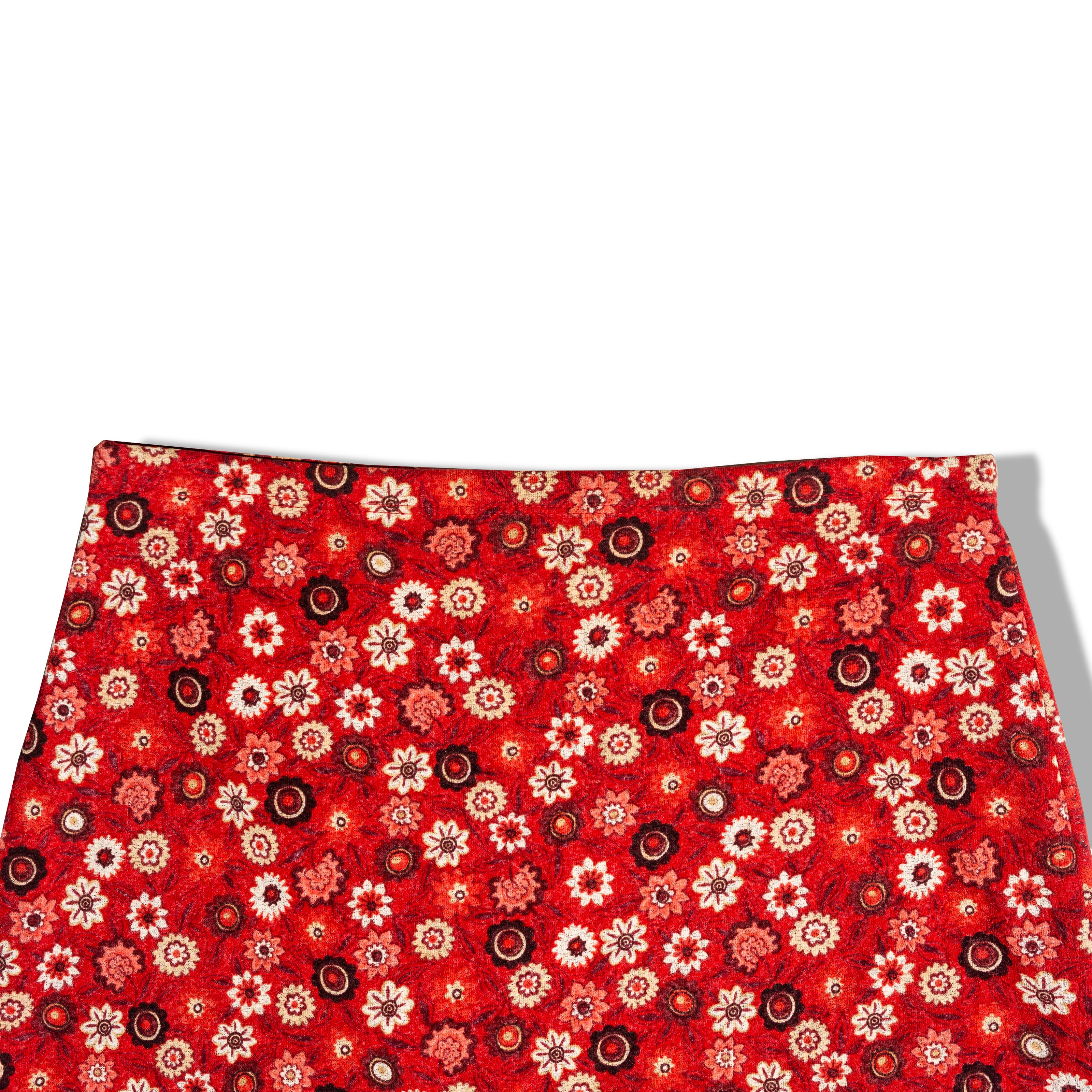 Super cute floral red skirt(M)