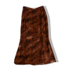 Vintage animal print long skirt with side zipper