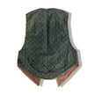 Unique vintage vest with embroired details and faux fur trim