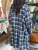 Oversized long flannel shirt