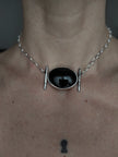 Handmade silver 925 pendant with black onyx