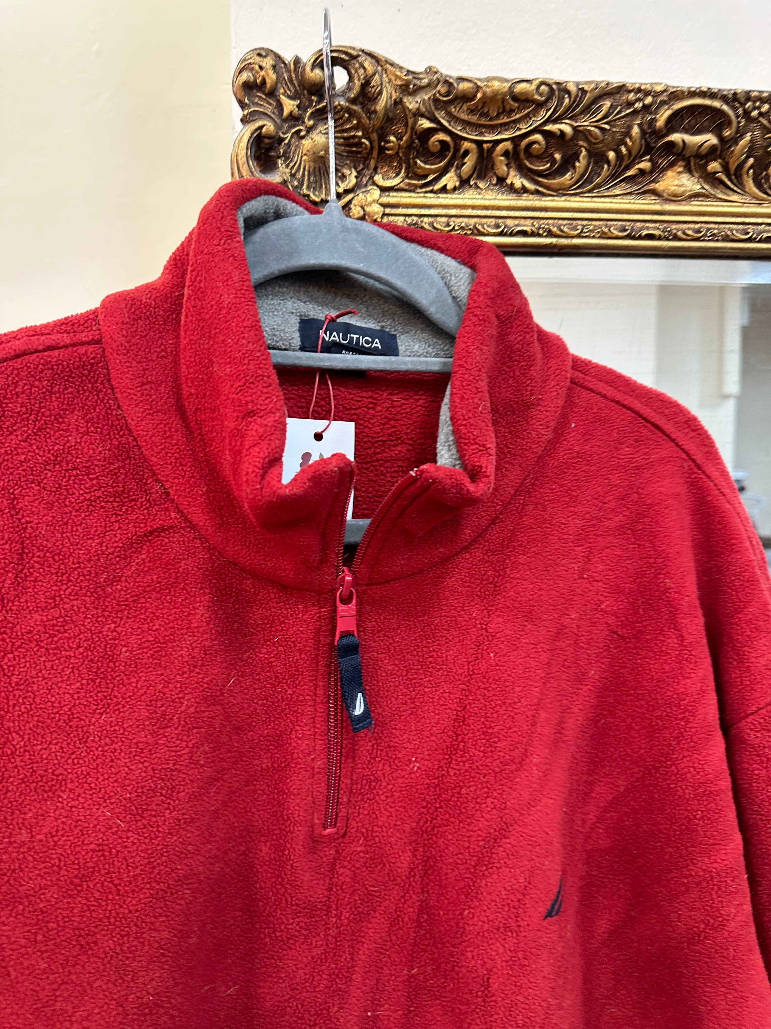 Vintage Nautica red oversized fleece