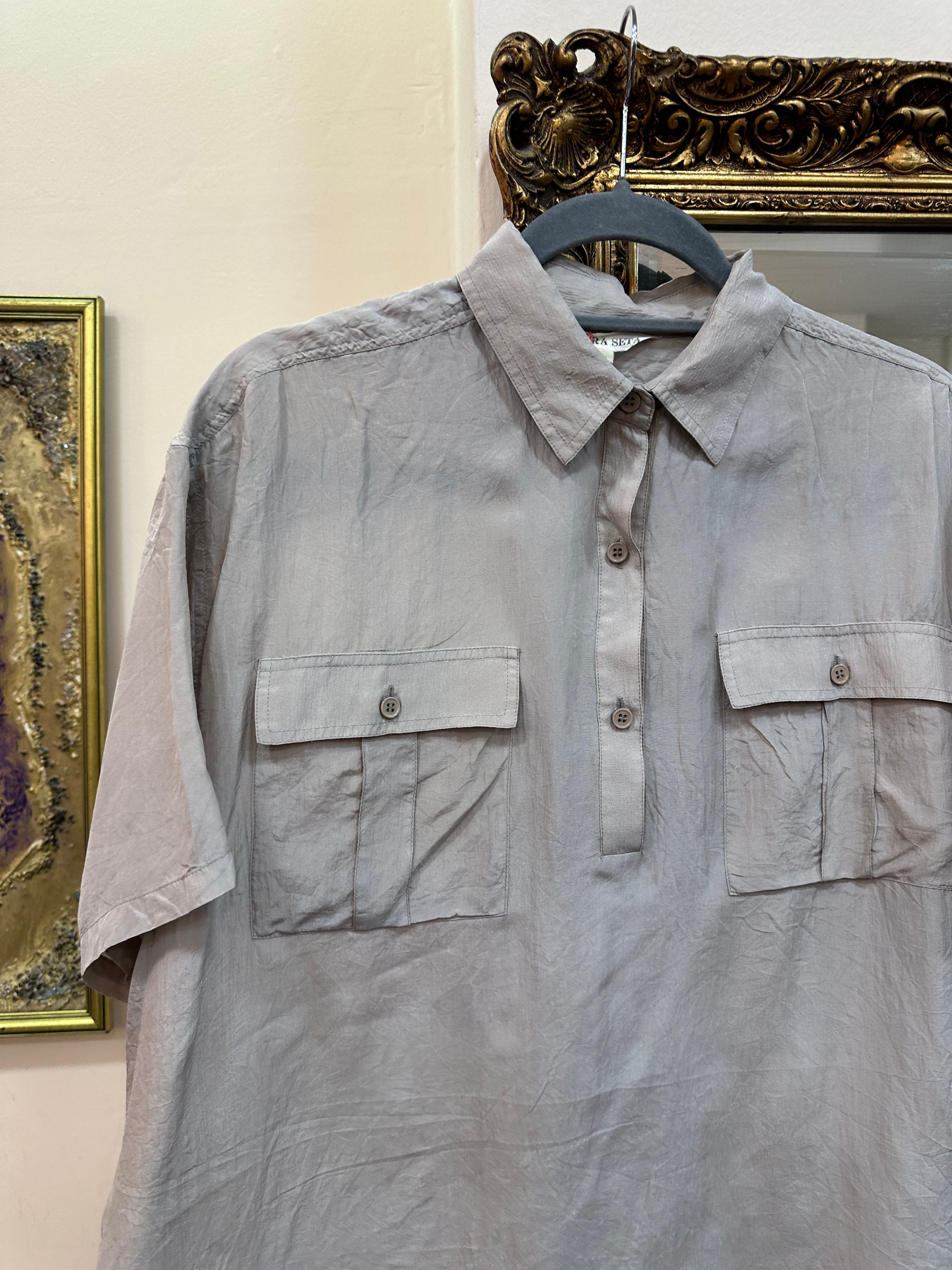 Vintage 100% silk shirt
