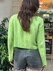 Vintage green cropped blazer