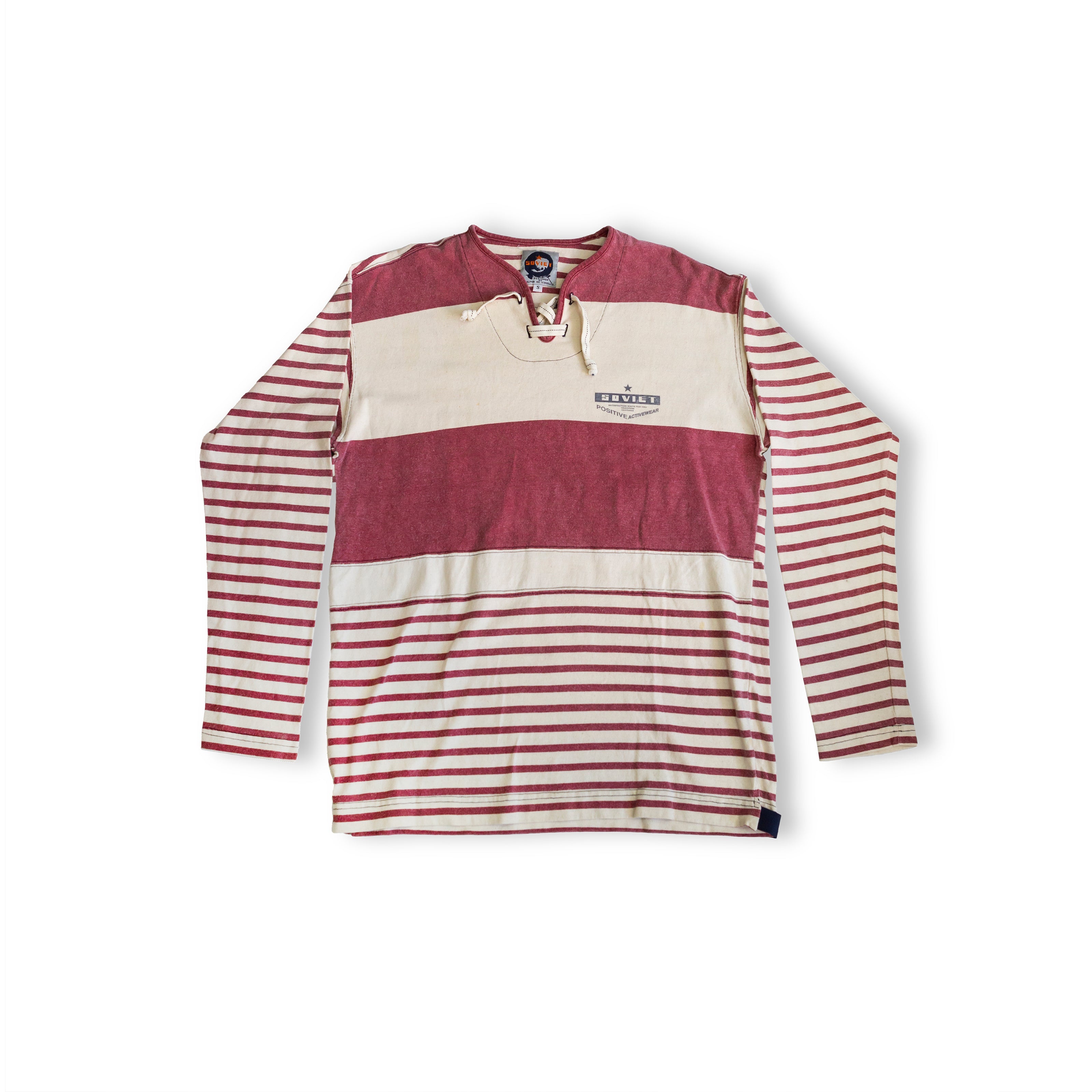 Soviet oversized striped men's longsleeve top (L)