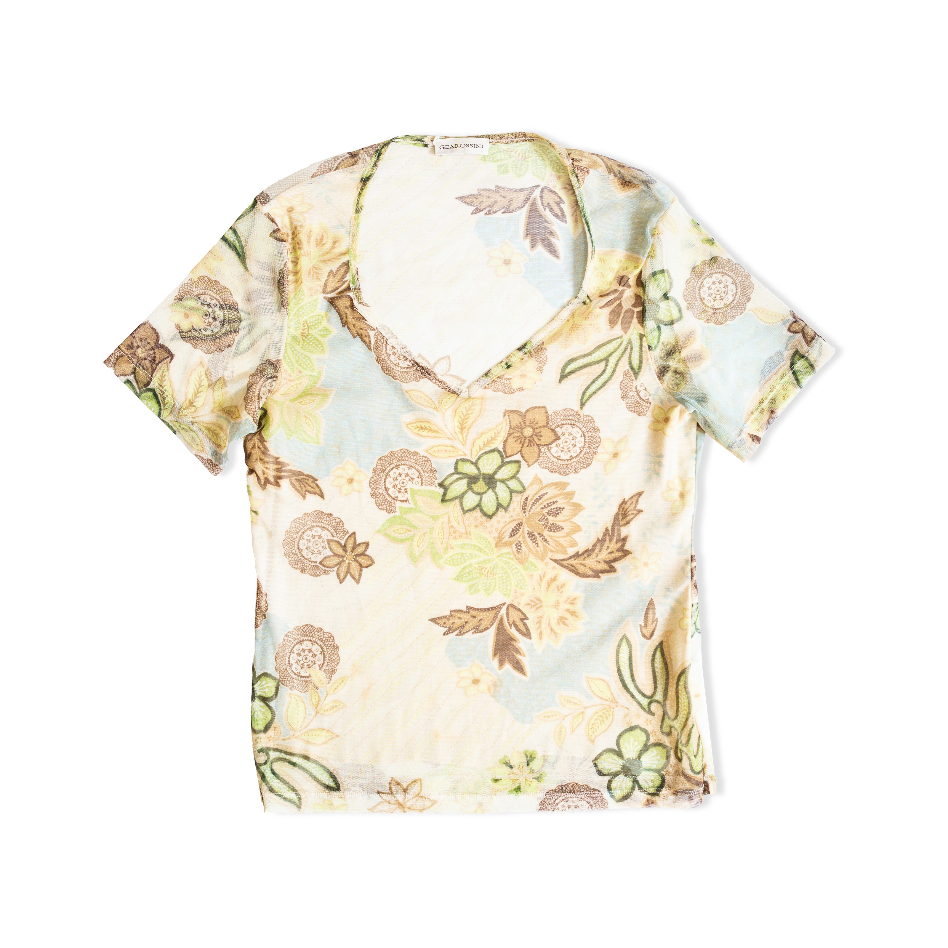 Super cute floral mesh top (L/XL)