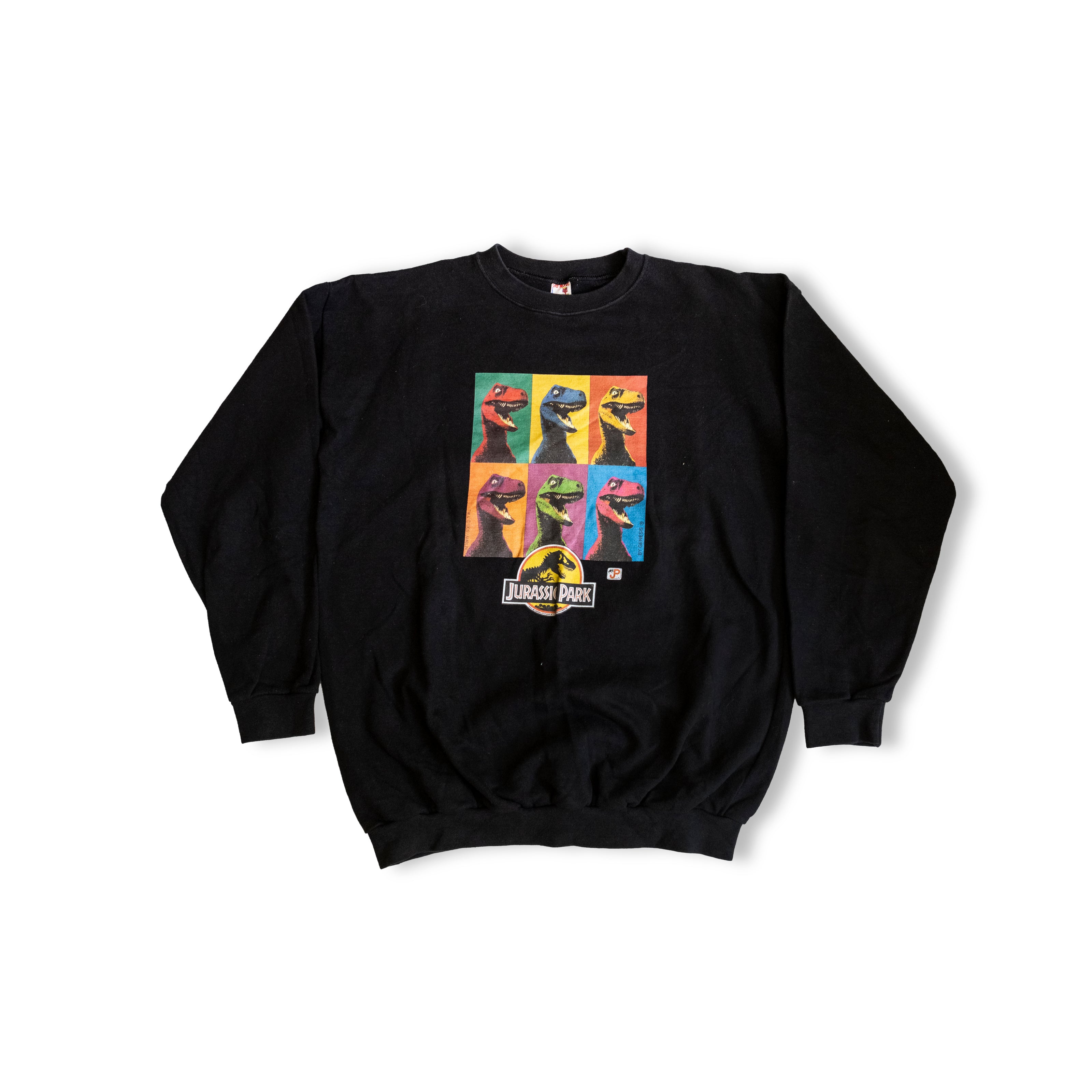 Vintage Jurassic Park Sweatshirt – Retro Dinosaur Graphic Crewneck (Men)