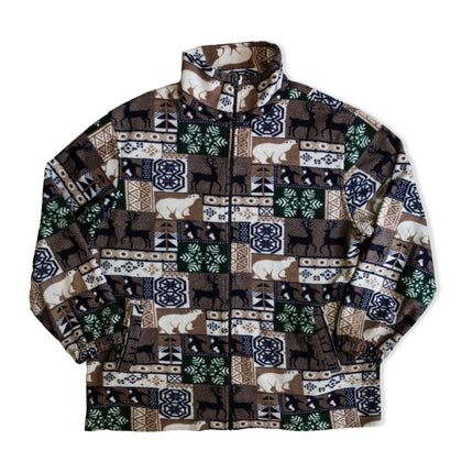 Vintage Abstract Full Zip Fleece (XL)