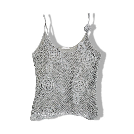 Super hot knitted glitery grey top