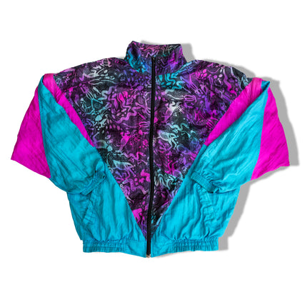 Vintage funky paterned winbreaker with removable sleeves (M/L)