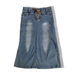 Denim low waisted skirt with slits on the sides (S/M - elastic material)