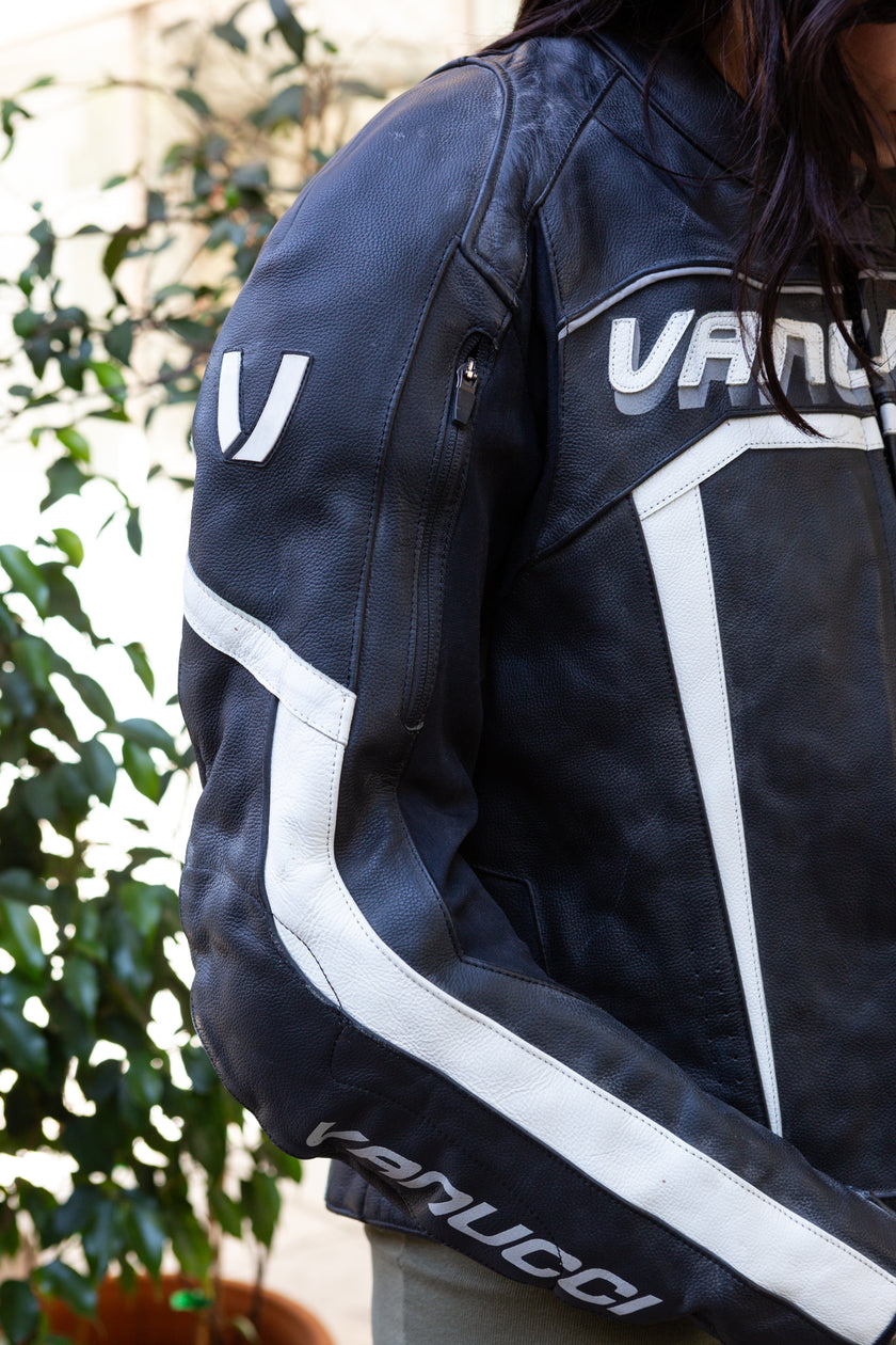 Stunning leather Men's Vanucci motorcycle jacket