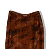Vintage animal print long skirt with side zipper