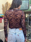 Cosette up-cycled see-through top
