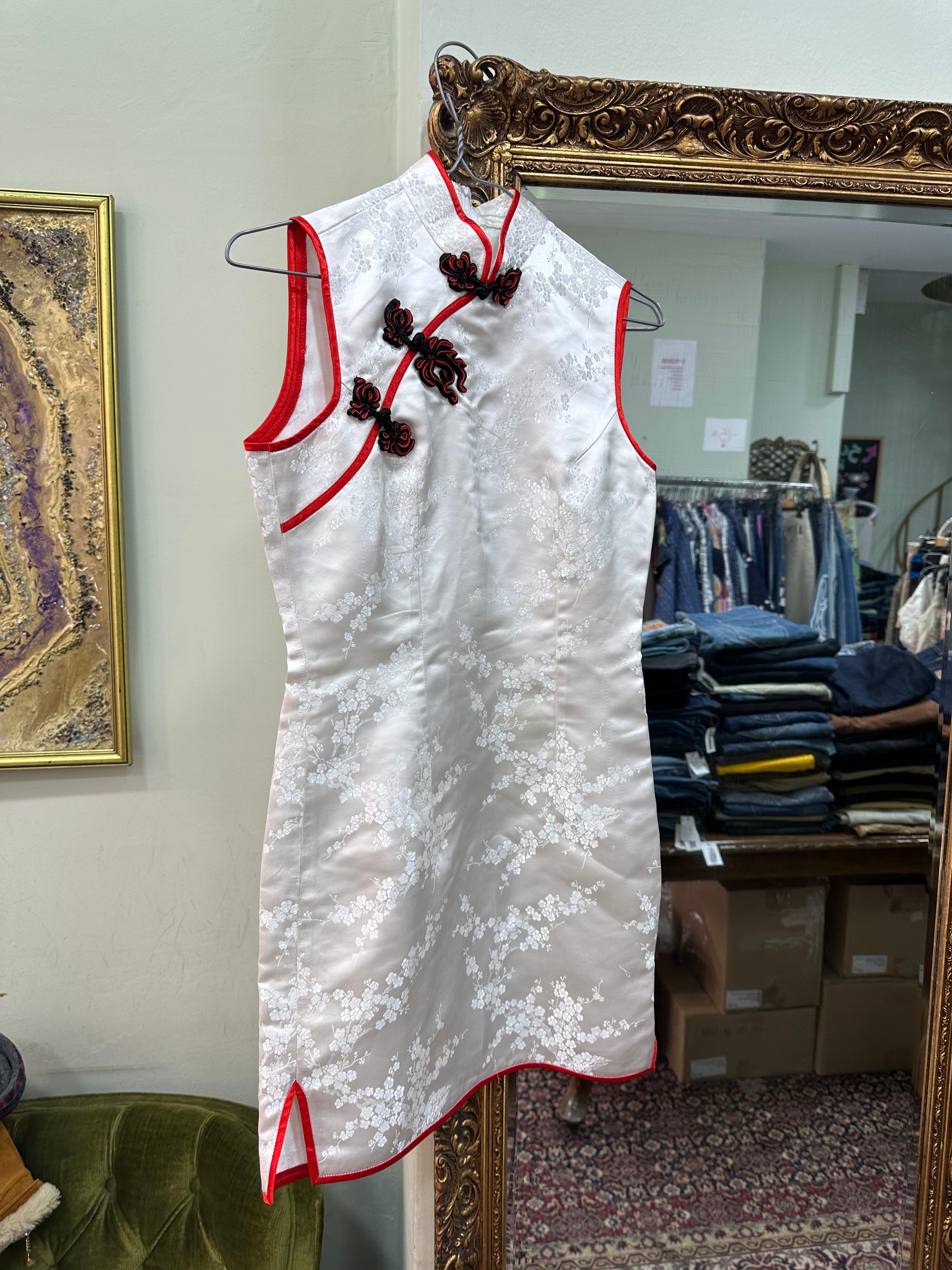 White qipao dress