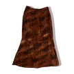 Vintage animal print long skirt with side zipper