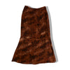 Vintage animal print long skirt with side zipper
