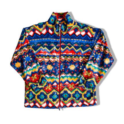 Super cool funky colorful fleece zip up