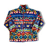 Super cool funky colorful fleece zip up