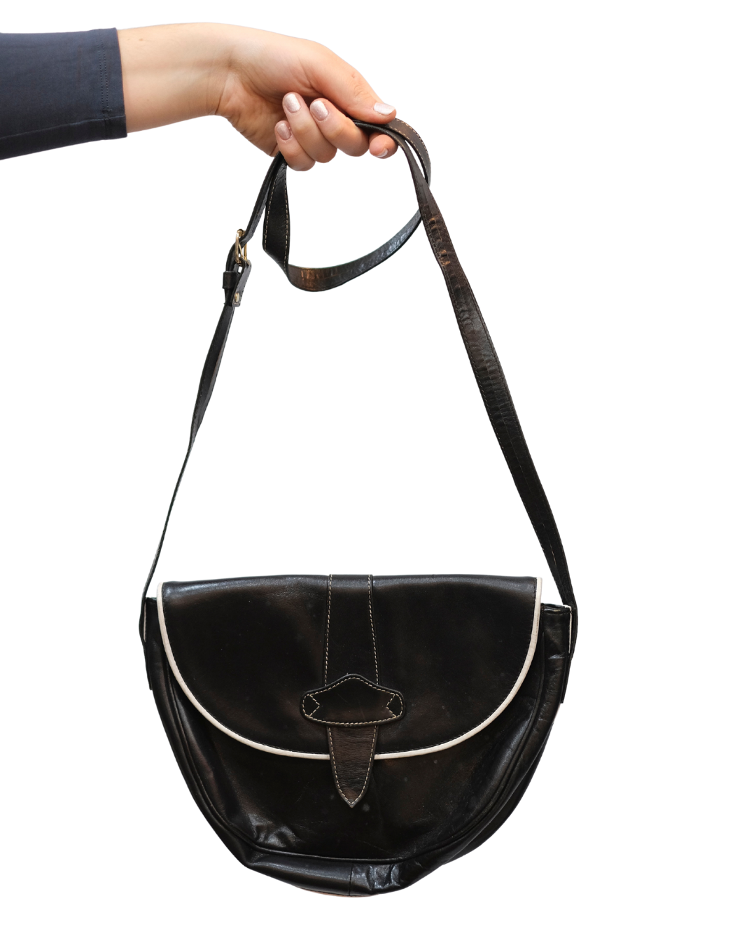 Vintage leather cross body bag