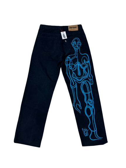 Uniform hand painted jeans