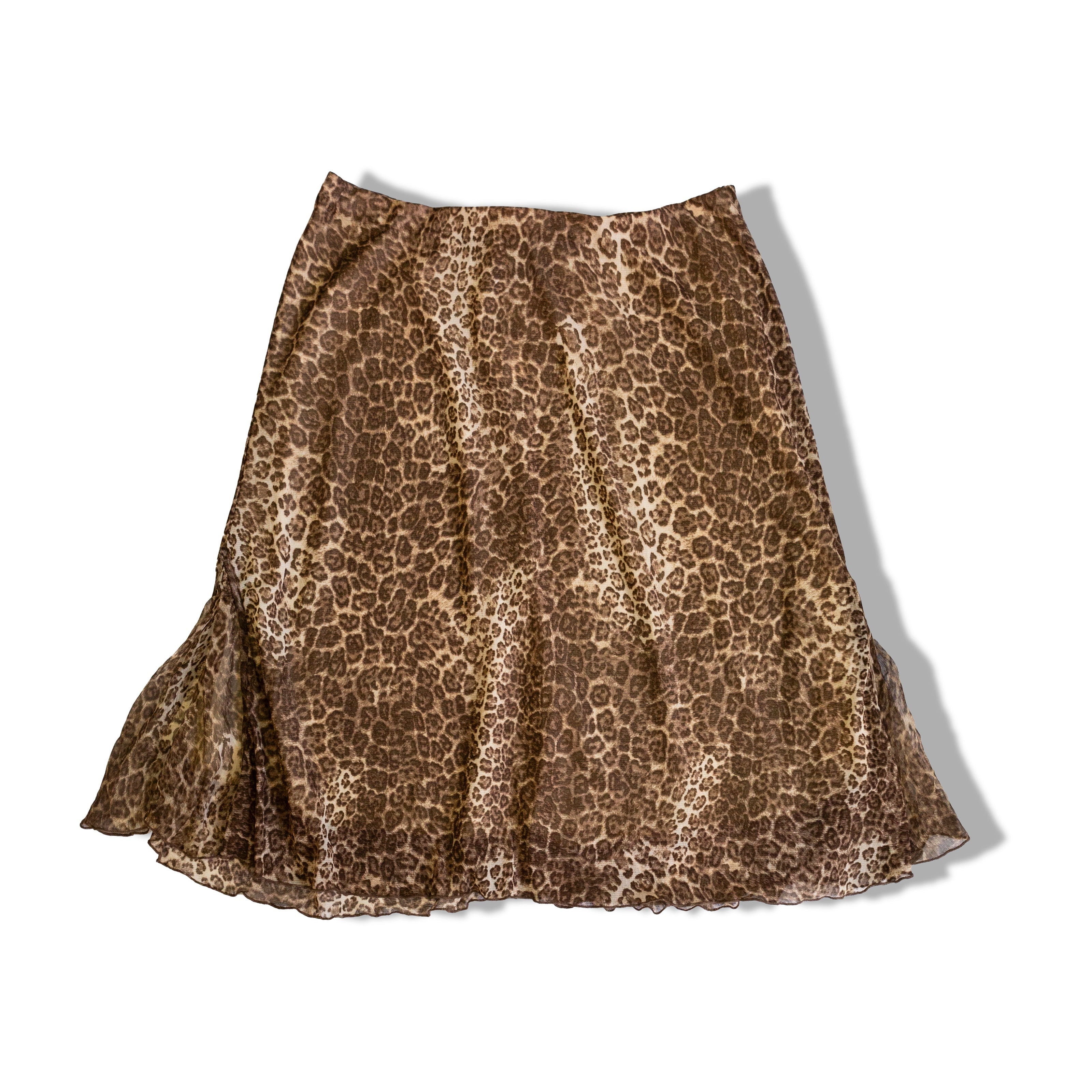 Sonia Fortuna 100% silk animal print skirt