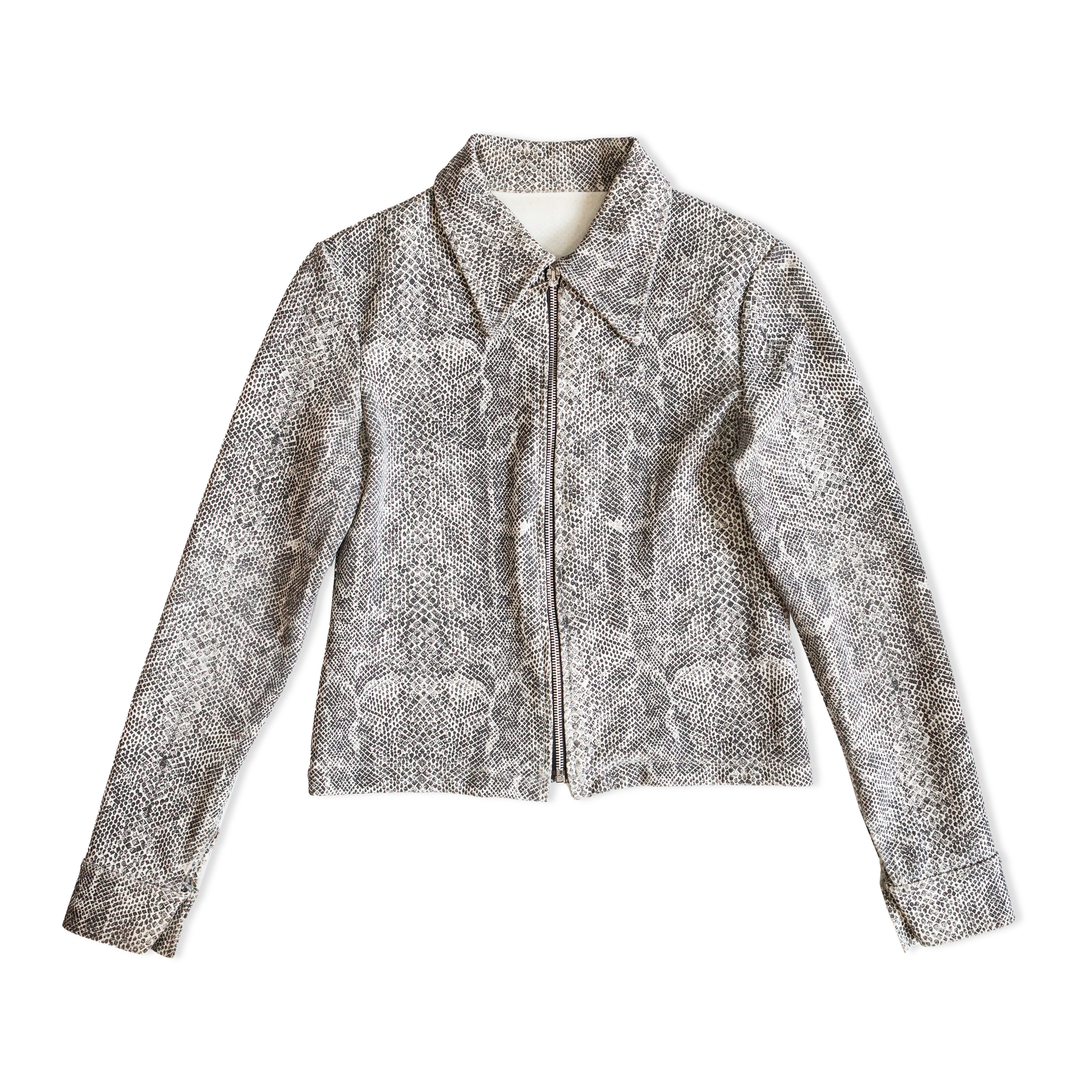 Women’s Snakeskin Print Cropped Jacket