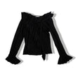Rinascimento black top with ruffles