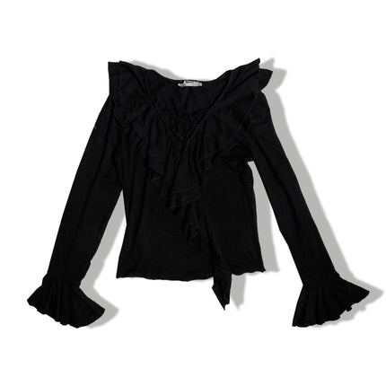 Rinascimento black top with ruffles