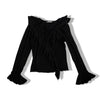 Rinascimento black top with ruffles
