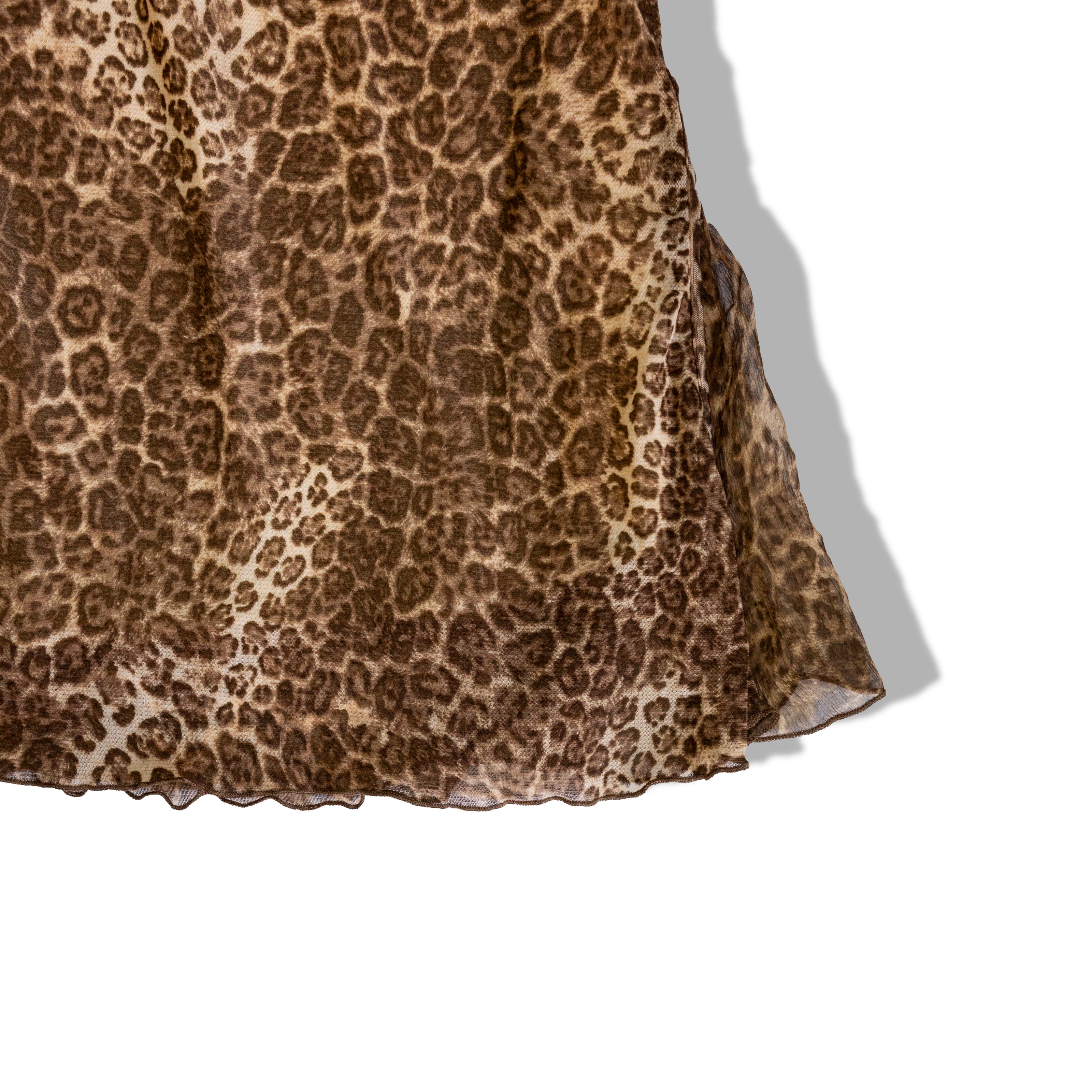 Sonia Fortuna 100% silk animal print skirt