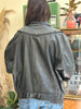 Vintage leather bomber jacket