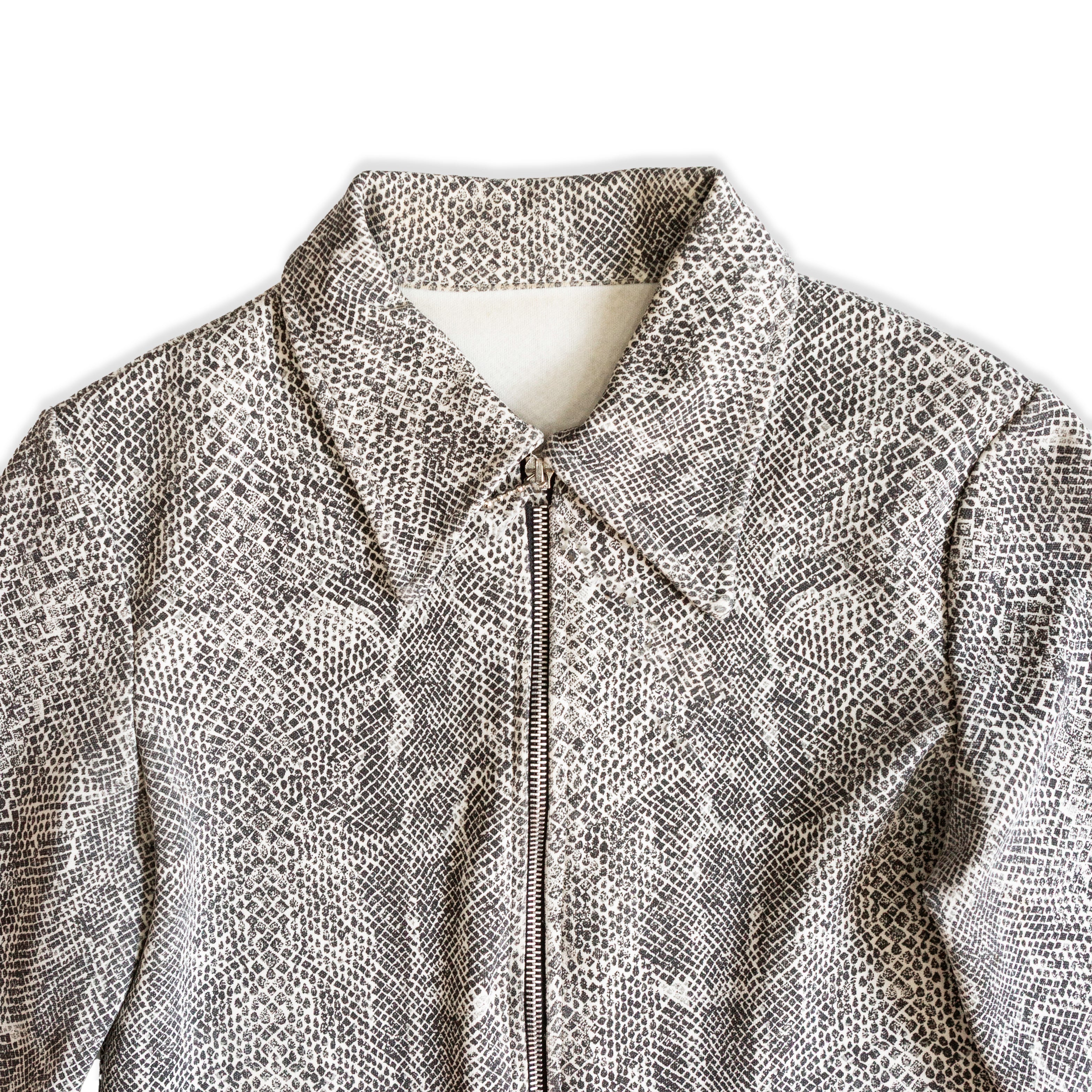 Women’s Snakeskin Print Cropped Jacket